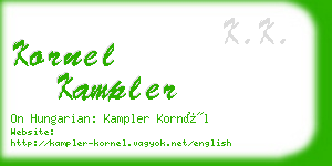 kornel kampler business card